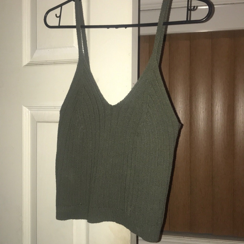 olive knitted top